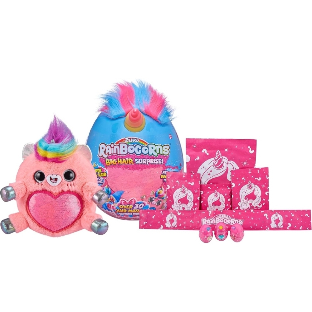 Rainbocorns Big Hair Surprise  Unicorn Plush With Suprises